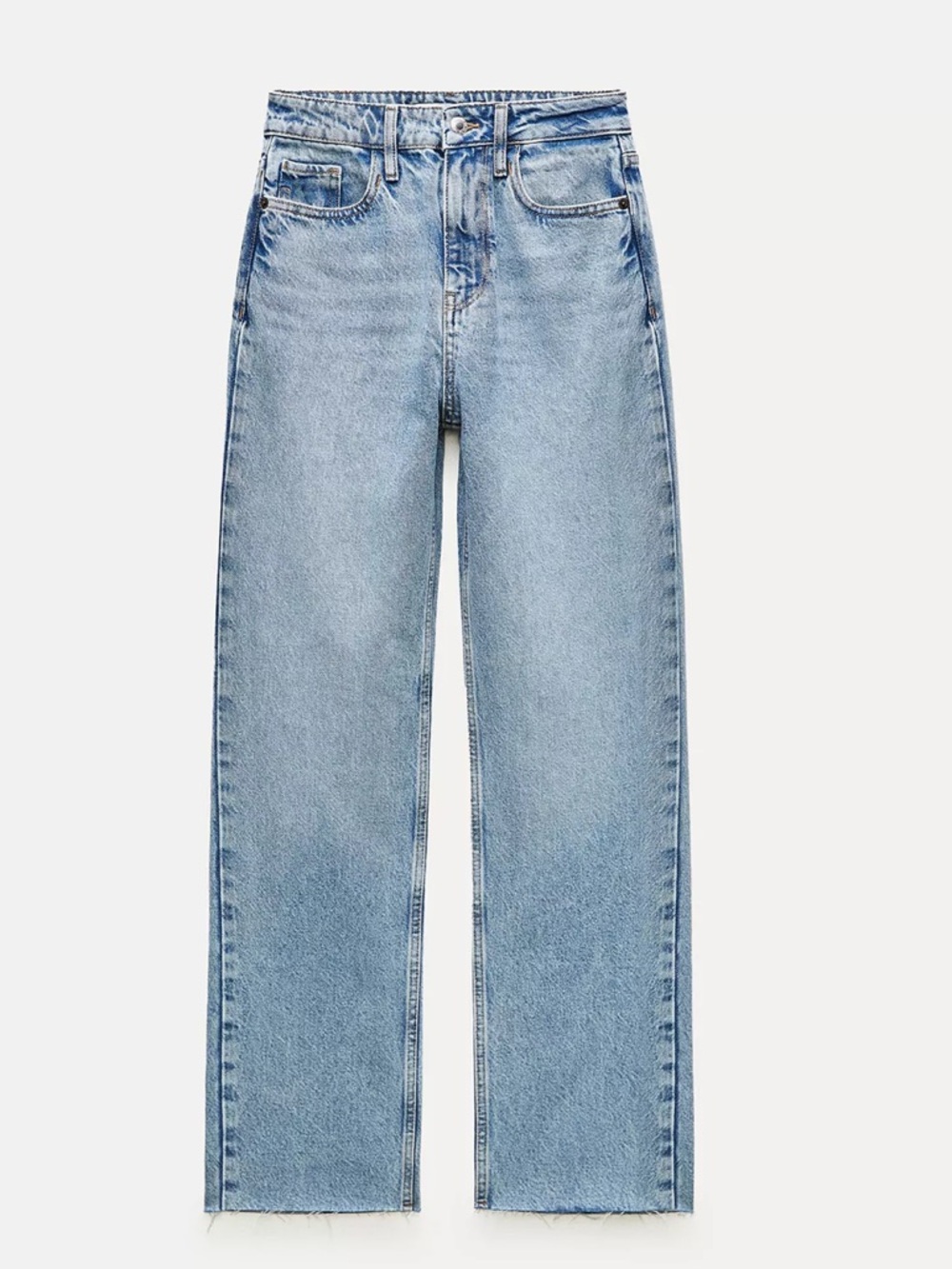 Zara Light Blue Straight-Leg Women’s Jeans